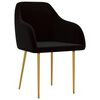 vidaXL Cadeiras de jantar 2 pcs veludo preto