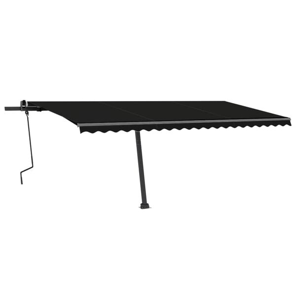vidaXL Toldo retr&aacute;til manual independente 500x300 cm antracite