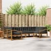 vidaXL Conjunto de Sof&aacute;s para Exterior 6 pcs Natural e Antracite