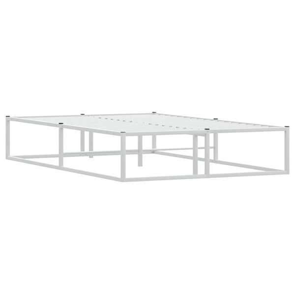 vidaXL Estrutura de cama sem colch&atilde;o branco 120x200 cm metal
