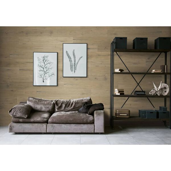 Grosfillex Ladrilhos parede Accent 9 pcs 15,4x120 cm verde-acastanhado