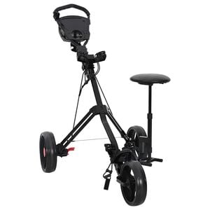 vidaXL Carrinho de Golfe com Assento Preto 95 x 69 x 114 cm Ferro