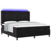 vidaXL Cama Box com colch&atilde;o com led Preto 180 x 200 cm Veludo