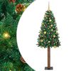 vidaXL &Aacute;rvore de Natal Slim com 300 LEDs com suporte Verde 180 cm