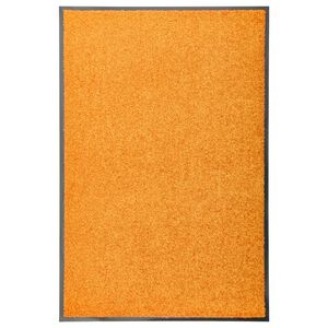 vidaXL Tapete de porta lav&aacute;vel 60x90 cm laranja
