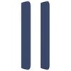 vidaXL Cabeceira de cama c/ abas tecido 203x16x118/128 cm azul