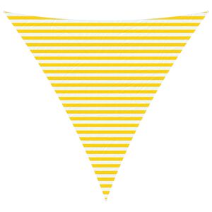 vidaXL Vela de sombra solar Amarelo e Branco 4 x 4 x 4 m