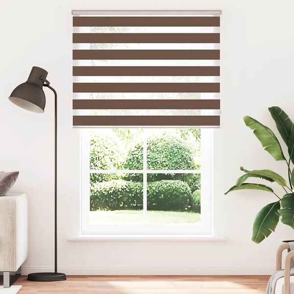 vidaXL Cortina de zebra 140x230 cm largura do tecido 135,9cm poli&eacute;ster