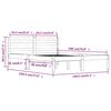 vidaXL Estrutura de cama casal 135x190 cm pinho maci&ccedil;o branco