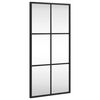vidaXL Espelho de parede retangular 30x60 cm ferro preto