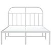 vidaXL Estrutura de cama com cabeceira 120x200 cm metal branco