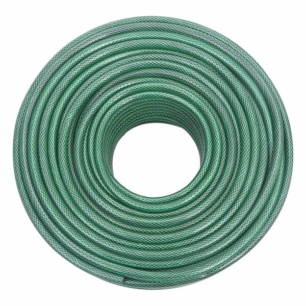 VidaXL Mangueira de jardim com conjunto de encaixe 0,5" 100m PVC verde