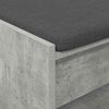 vidaXL Banco de Hall com almofada Cinzento Concreto 103 x 38 x 45 cm
