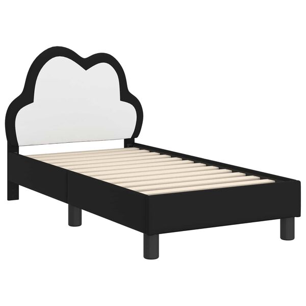 vidaXL Estrutura de Cama para Crian&ccedil;a com Cabeceira Preto 70 x 140 cm