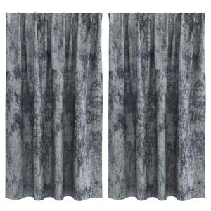 vidaXL Cortinas de Veludo 2 unid. Cinza Prata 140 x 140 cm Veludo