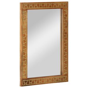 vidaXL Espelho de casa de banho 50x70x2,5 cm mangueira maci&ccedil;a e vidro