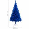 vidaXL &Aacute;rvore Natal artificial pr&eacute;-iluminada c/ bolas 240cm PVC azul