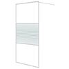 vidaXL Divis&oacute;ria de chuveiro branco 100x195 cm vidro ESG transparente