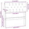 vidaXL Cabeceira estofada Preto 75 cm Madeira de Pinheiro S&oacute;lida