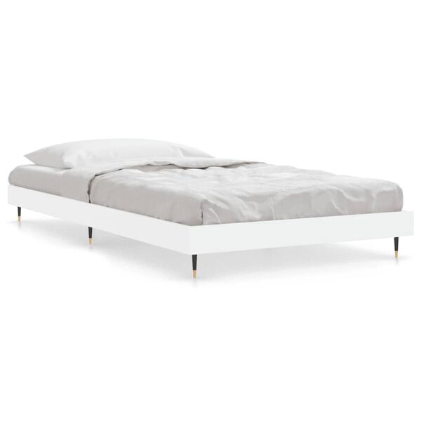 vidaXL Estrutura de cama 90x200 cm derivados de madeira branco
