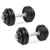 vidaXL Conjunto de halteres 18 pcs 30 kg ferro fundido