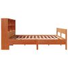 vidaXL Cama c/ estante sem colch&atilde;o 120x190cm pinho maci&ccedil;o castanho-mel