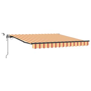 vidaXL Toldo retr&aacute;til Amarelo e Laranja 300 x 250 cm Poli&eacute;ster