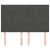 vidaXL Cabeceira Cinza Escuro 144x5x118/128 cm Veludo