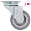 vidaXL 48 pcs rodas girat&oacute;rias 50 mm