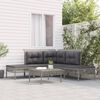 vidaXL 6 pcs conjunto lounge de jardim c/ almofad&otilde;es vime PE cinzento