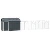 vidaXL Gaiola para P&aacute;ssaros Antracite 619 x 111 x 142 cm