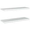 vidaXL Prateleiras de parede 2 pcs 75x23,5x3cm a&ccedil;o inoxid&aacute;vel prateado