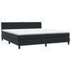 vidaXL Cama box spring c/ colch&atilde;o e LED 180x220 cm veludo preto