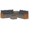 vidaXL Conjunto de Sof&aacute;s 8 unid. Cinza e Cinza Escuro