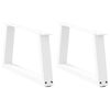 vidaXL P&eacute;s para mesa de centro em V 2 pe&ccedil;as Branco 50x(30-31,3) cm A&ccedil;o