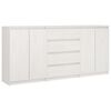 vidaXL Arm&aacute;rios de apoio 3 pcs pinho maci&ccedil;o branco