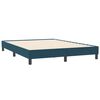 vidaXL Cama box spring com colch&atilde;o 160x210 cm veludo azul escuro