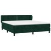 vidaXL Cama com molas/colch&atilde;o 160x200 cm veludo verde-escuro