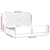 vidaXL Estrutura de cama sem colch&atilde;o 160x200 cm tecido cor creme