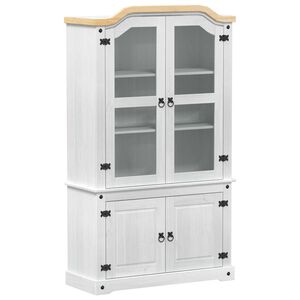 vidaXL Gabinete de Exibi&ccedil;&atilde;o Branco 103.5 x 42 x 180 cm