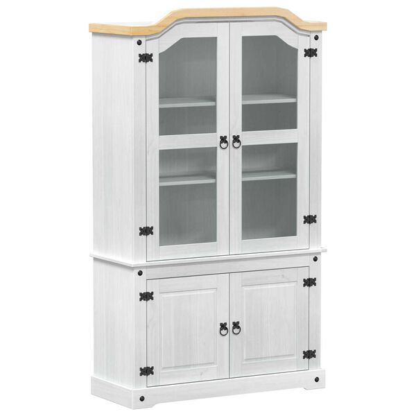 vidaXL Gabinete de Exibi&ccedil;&atilde;o Branco 103.5 x 42 x 180 cm