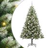 vidaXL &Aacute;rvore de Natal Artifical com Neve Flock 300 LED Branco quente
