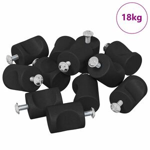 vidaXL Knob de Arm&aacute;rio 1011 pcs Preto Ferro