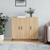vidaXL Aparador 90x34x80 cm madeira processada cor carvalho sonoma