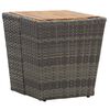 vidaXL Mesa de ch&aacute; 41,5x41,5x43 cm vime PE e ac&aacute;cia maci&ccedil;a cinzento