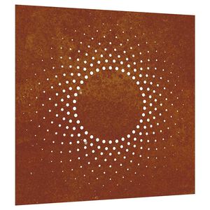 vidaXL Decora&ccedil;&atilde;o p/ muro de jardim 555x55 cm a&ccedil;o corten design sol