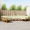 vidaXL Conjunto de Sof&aacute;s para Exterior 9 pcs Natural e Creme