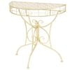 vidaXL Mesa de apoio vintage semicircular metal 72x36x74 cm dourado