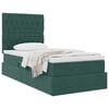 vidaXL Cama com arruma&ccedil;&atilde;o e colch&atilde;o Verde Escuro 100 x 200 cm Veludo