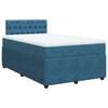 vidaXL Cama boxspring com colch&atilde;o 120x190 cm veludo azul